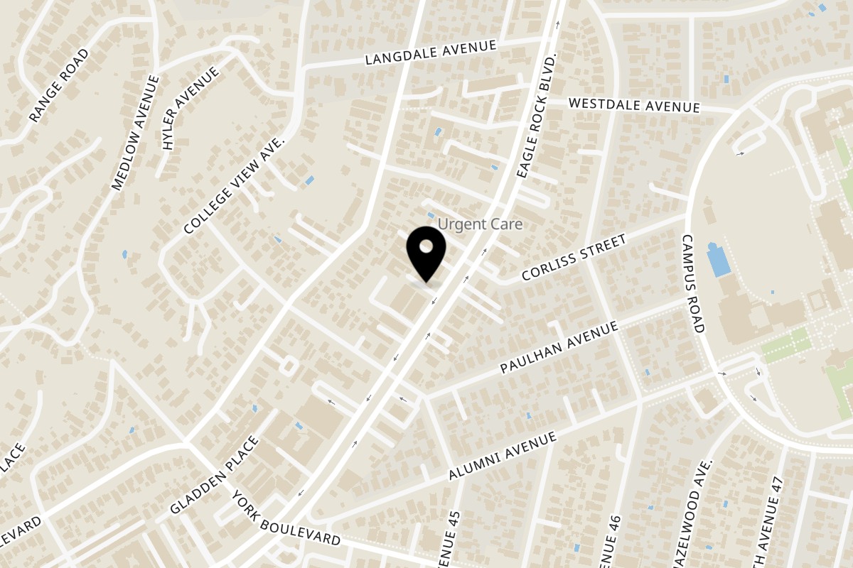 Map showing the location of The Bucket on 4541 N Eagle Rock Blvd in Los Angeles